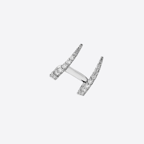 Pendiente G&R con brillantes en oro blanco