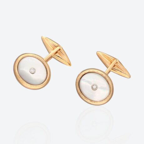 Gemelos Rafael Torres en oro rosa madreperla y brillante