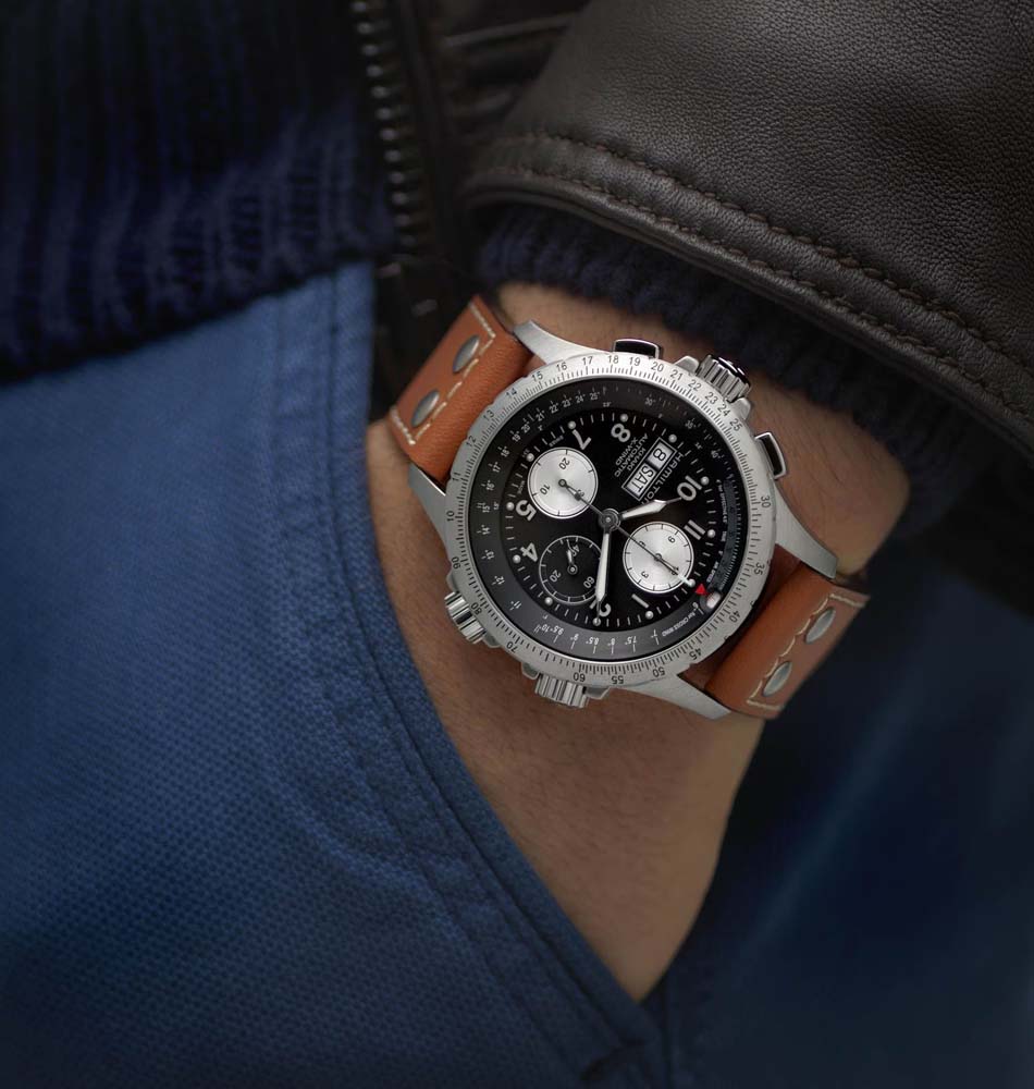 HAMILTON KHAKI AVIATION X-WIND AUTO CHRONO 44 MM H77616533 - Imagen 2