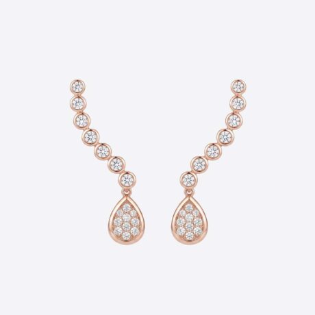 Pendientes Rafael Torres con brillantes en oro rosa