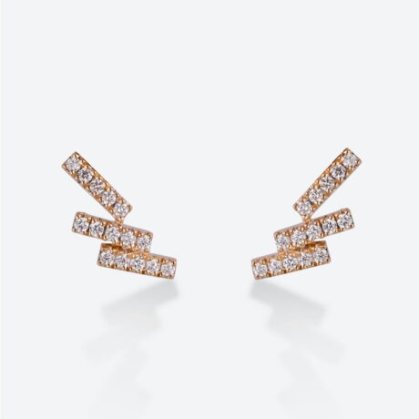 Pendientes Gold&Roses con brillantes en oro rosa