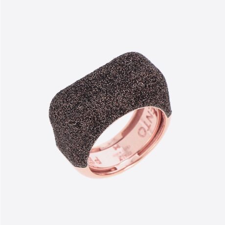 Anillo Pesavento en plata con baño de oro rosa