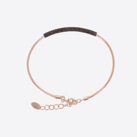 Pulsera Pesavento en plata con baño de oro rosa