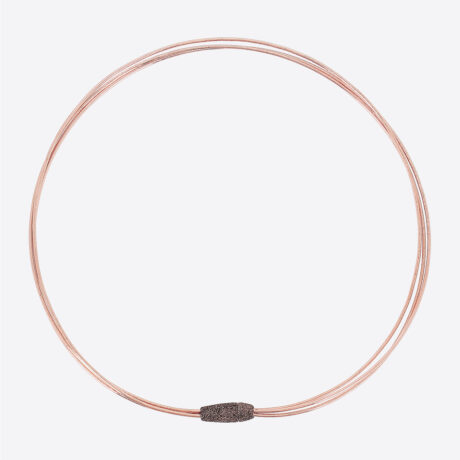 Collar Pesavento en plata con baño de oro rosa