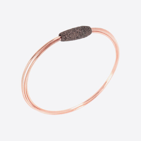 Pulsera Pesavento en plata con baño de oro rosa