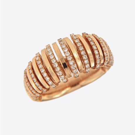 Anillo Davite & Delucchi en oro rosa con diamantes