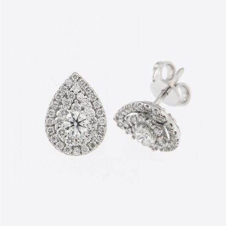Pendientes Davite & Delucchi con diamantes en oro blanco