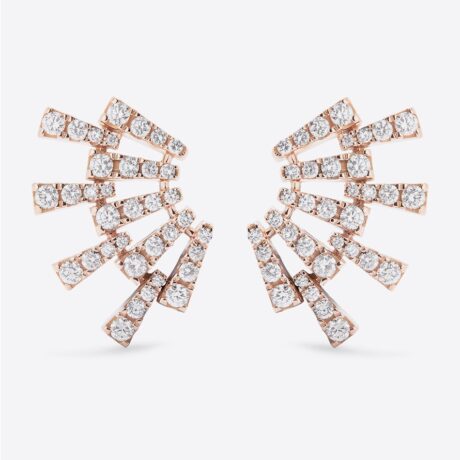 Pendientes Gold&Roses con diamantes en oro rosa