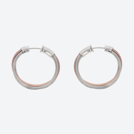 Pendientes Pesavento en plata con rodio y baño de oro rosa