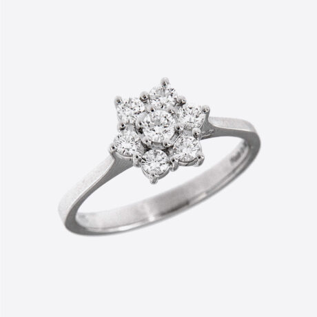 Anillo Davite & Delucchi con brillantes en oro blanco