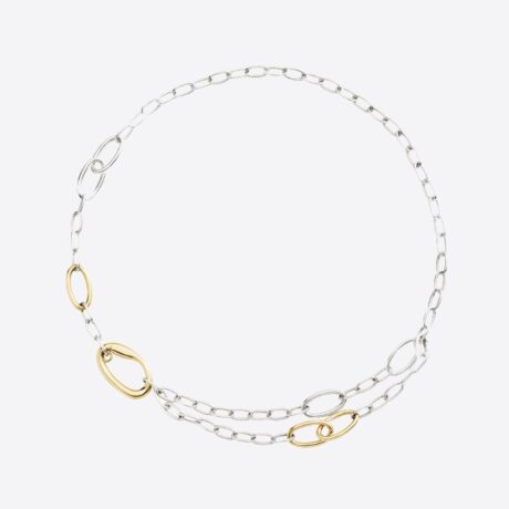 Collar Dodo en plata y plata bañada en oro amarillo