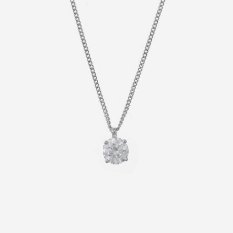 Collar Rafael Torres con brillante de 0.20ct en oro blanco