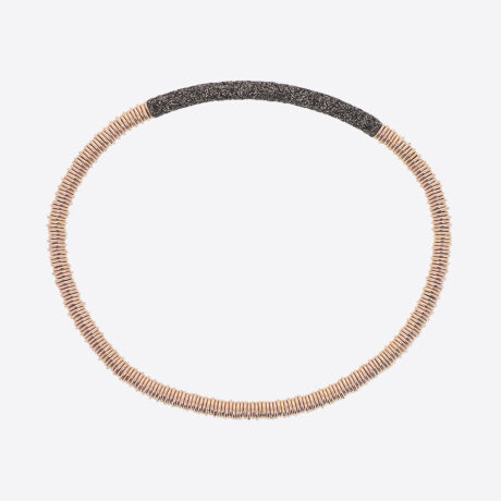 Pulsera Pesavento en plata con baño de oro rosa