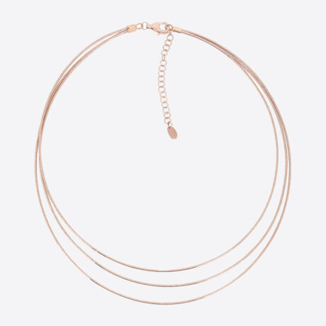 Collar Pesavento en plata con baño de oro rosa