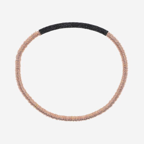 Pulsera Pesavento en plata con baño de oro rosa