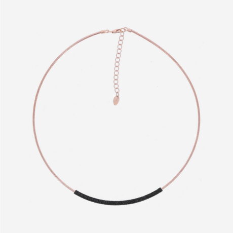 Collar Pesavento en plata con baño de oro rosa