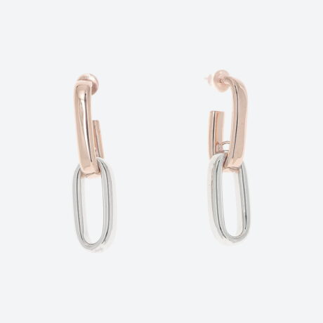 Pendientes Pesavento en plata con baño de oro rosa y plata