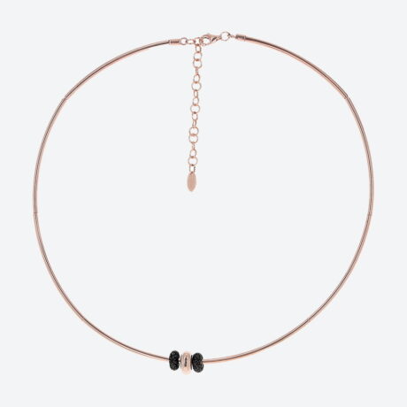 Collar Pesavento en plata con baño de oro rosa