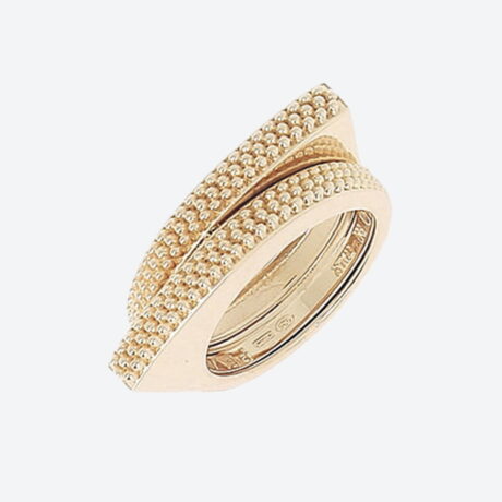 Anillo Pesavento en plata con baño de oro amarillo