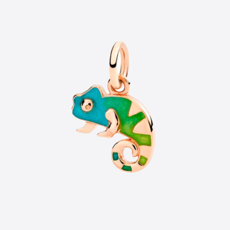 Colgante Dodo en oro rosa y esmalte