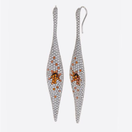 Pendientes Carlo Palmiero con diamantes en oro blanco