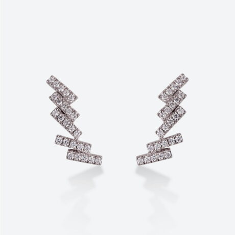 Pendientes Gold&Roses con diamantes en oro blanco