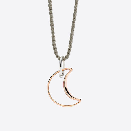 Colgante Dodo en plata y oro rosa