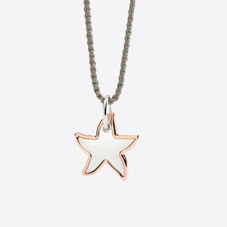 Colgante Dodo en plata y oro rosa