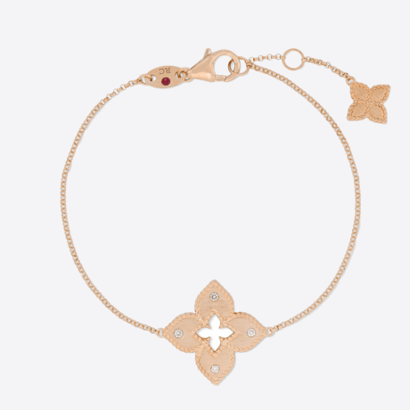 Pulsera Roberto Coin con diamantes en oro rosa