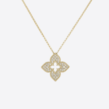 Collar Roberto Coin con diamantes en oro amarillo