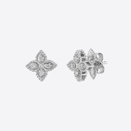 Pendientes Roberto Coin con diamantes en oro blanco