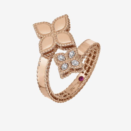 Anillo Roberto Coin en oro rosa y blanco