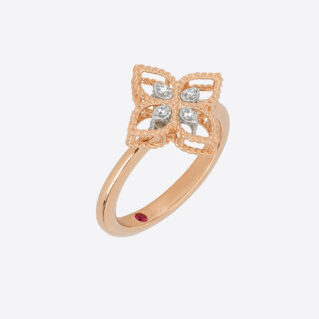 Anillo Roberto Coin en oro rosa y blanco