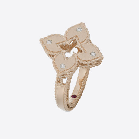 Anillo Roberto Coin con diamantes en oro rosa