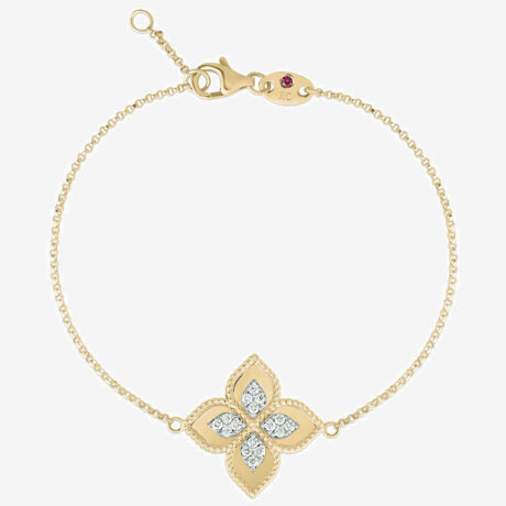 Pulsera Roberto Coin con diamantes en oro amarillo y blanco