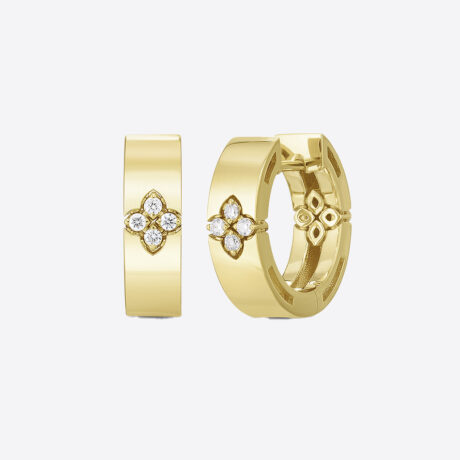 Pendientes Roberto Coin con diamantes en oro amarillo