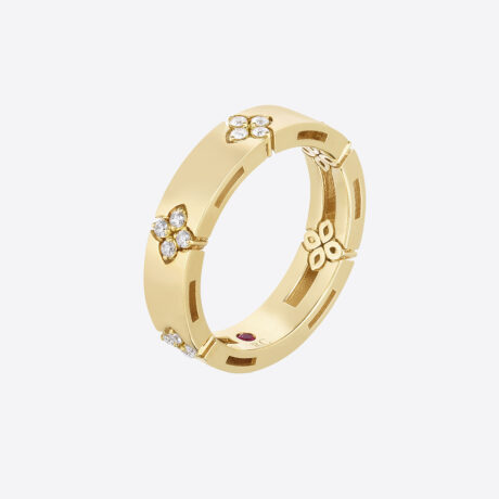 Anillo Roberto Coin con diamantes en oro amarillo