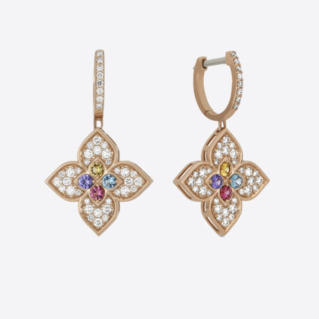 Pendientes Roberto Coin con diamantes en oro rosa