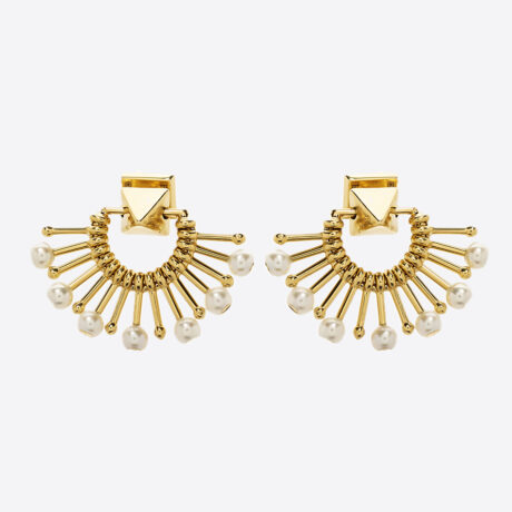 Pendientes Peruffo en oro amarillo y perlas