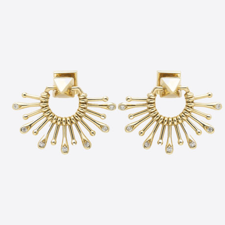 Pendientes peruffo en oro amarillo con diamantes