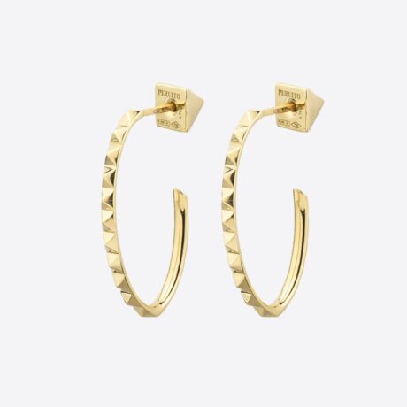 Pendientes Peruffo aros ovales colección Club en oro amarillo