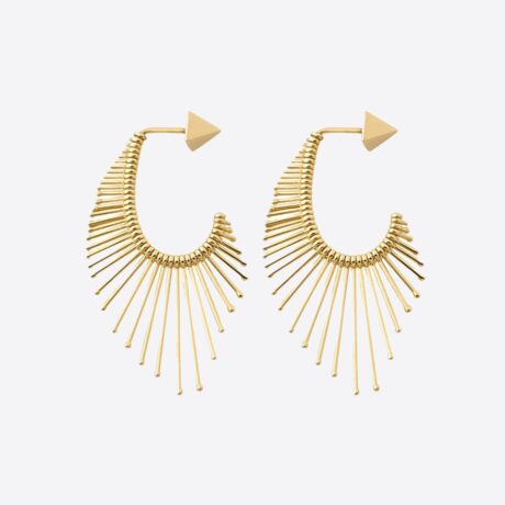Pendientes Peruffo colección Slide Midi en oro amarillo con elementos con movimiento