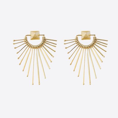 Pendientes Peruffo colección Slide Shield en oro amarillo