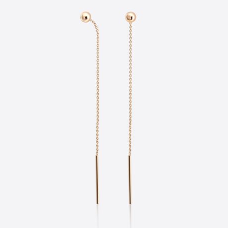 Pendientes Gold&Roses Balance en oro rosa.