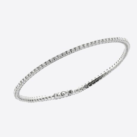 Pulsera D&D riviere con brillantes con peso total 1.00ct, color G, pureza VS en oro blanco 5.90g