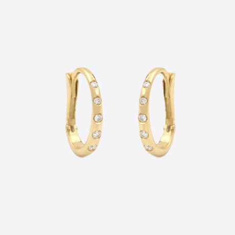 Pendientes Romeo aros en oro amarillo con brillantes 0.103ct