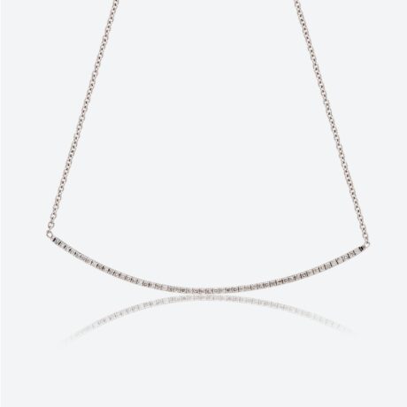 Collar Gold&Roses colección Shewel Curve con brillantes 0.36ct en oro blanco