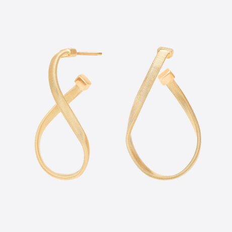 Pendientes Marco Bicego aros irregulares colección Marrakech en oro amarillo