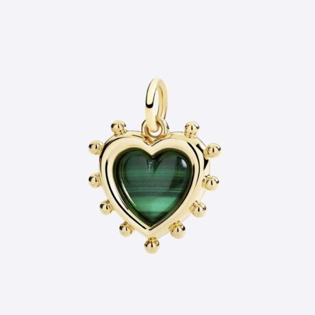 Colgante Dodo en oro amarillo, malaquita y plata