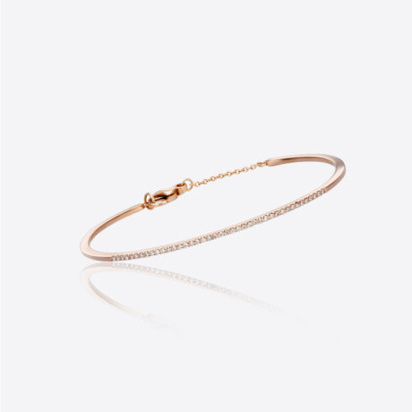Pulsera Gold&Roses con brillantes en oro rosa